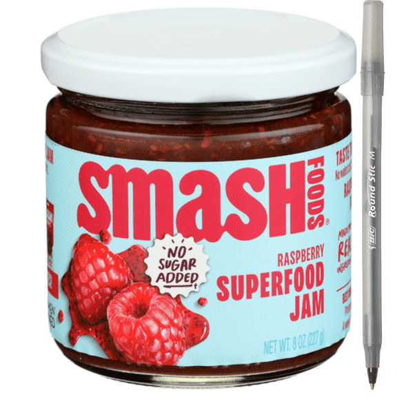 1x Smash Foods Raspberry Superfood Jam with pan