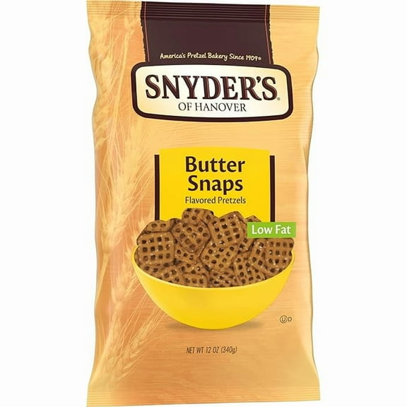 Pack Of 2 Snyder's of Hanover Butter Snaps Pretzels, 12 oz (Package May Vary)