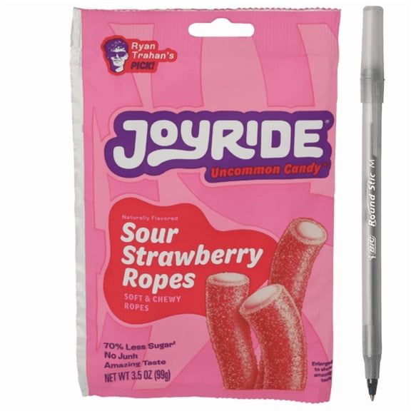 1x Sour Strawberry Rope Candy with pan