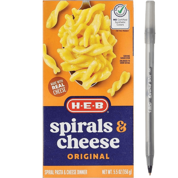 1x Spirals Macaroni & Cheese Dinner Mix with pan