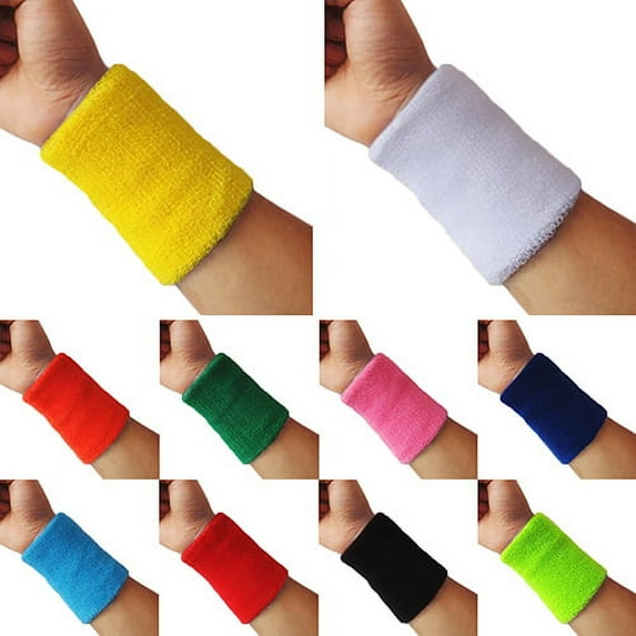 1x Sports Wrist Sweatband Tennis Squash Badminton GYM Basketball Wristband Gift