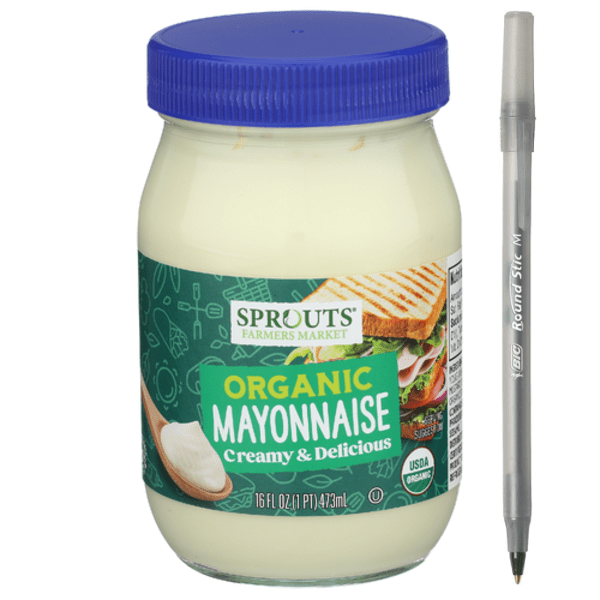 1x Sprouts Organic Mayonnaise with pen