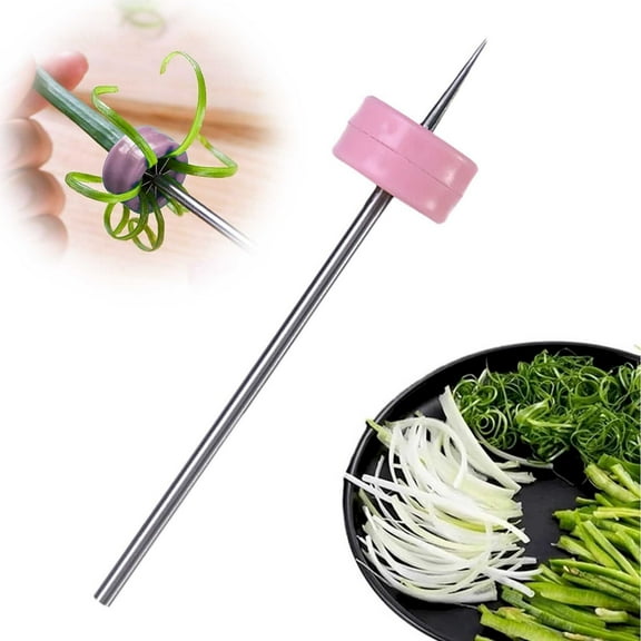 1x Stainless Steel Onion Cutter Vegetable Chopper for Kitchen Cooking One Size Pink