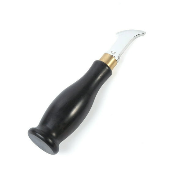 1x Steel Edge Beveler Creaser Steel Blade Ebony Marking Leather Tool