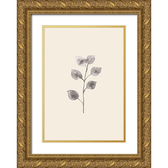 1x Studio 11x14 Gold Ornate Wood Framed with Double Matting Museum Art Print Titled - Eucalyptus Twig