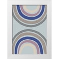 thumbnail image 1 of 1x Studio 11x14 White Modern Wood Framed Museum Art Print Titled - Double Rainbow Blue, 1 of 4