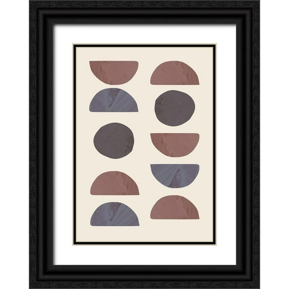 1x Studio 14x18 Black Ornate Wood Framed with Double Matting Museum Art Print Titled - Collage 04