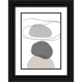 thumbnail image 1 of 1x Studio 14x18 Black Ornate Wood Framed with Double Matting Museum Art Print Titled - New Shapes Beige 04, 1 of 4