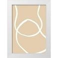 thumbnail image 1 of 1x Studio 14x18 White Modern Wood Framed Museum Art Print Titled - Beige Lines 04, 1 of 4