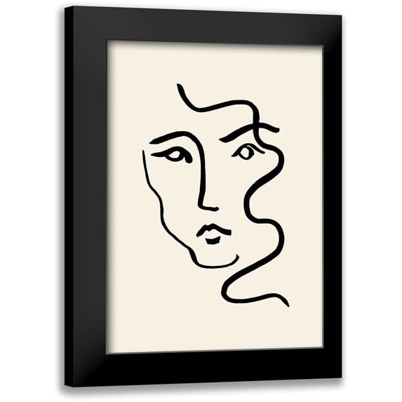 1x Studio 18x24 Black Modern Framed Museum Art Print Titled - Portrait 01
