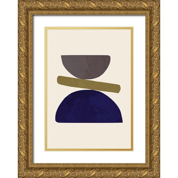 1x Studio 18x24 Gold Ornate Wood Framed with Double Matting Museum Art Print Titled - Collage 05