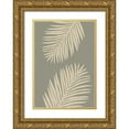 thumbnail image 1 of 1x Studio 18x24 Gold Ornate Wood Framed with Double Matting Museum Art Print Titled - PALM LEAF 15, 1 of 4