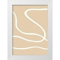 thumbnail image 1 of 1x Studio 24x32 White Modern Wood Framed Museum Art Print Titled - Beige Lines 01, 1 of 4