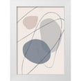 thumbnail image 1 of 1x Studio 24x32 White Modern Wood Framed Museum Art Print Titled - New Shapes Blue No 2, 1 of 4