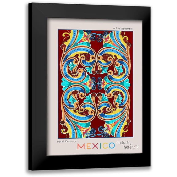 1x Studio II 14x18 Black Modern Framed Museum Art Print Titled - Mexico City Art Basel