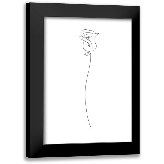 1x Studio II 14x18 Black Modern Framed Museum Art Print Titled - Rose