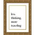 thumbnail image 1 of 1x Studio II 14x18 Gold Ornate Wood Framed with Double Matting Museum Art Print Titled - Less Thinking, 1 of 4
