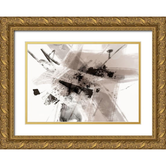 1x Studio II 18x14 Gold Ornate Wood Framed with Double Matting Museum Art Print Titled - Wild_Star 02