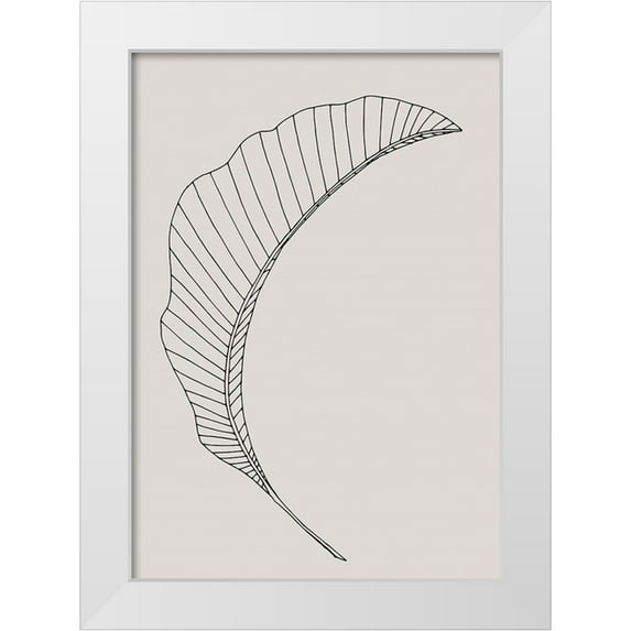 1x Studio II 18x24 White Modern Wood Framed Museum Art Print Titled - Banana Leaf Canvas
