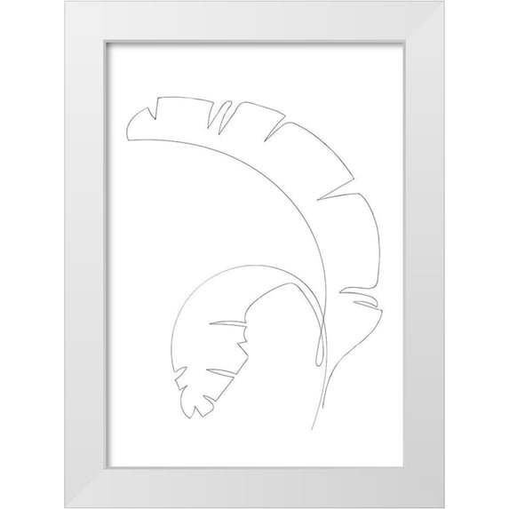 1x Studio II 18x24 White Modern Wood Framed Museum Art Print Titled - Banana Leaves