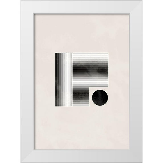 1x Studio II 18x24 White Modern Wood Framed Museum Art Print Titled - Minimalist square