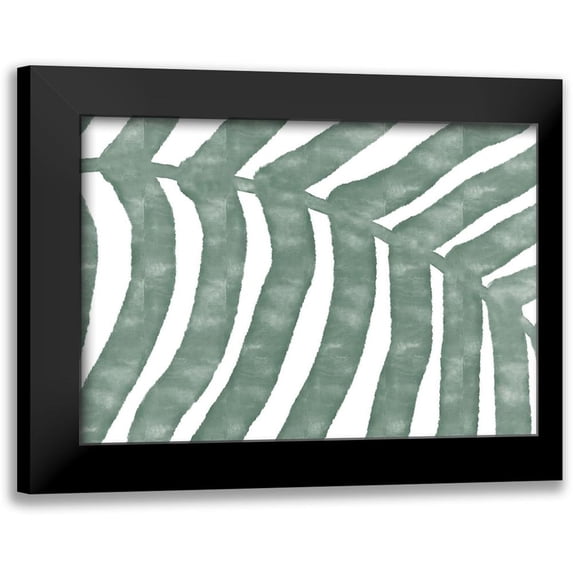 1x Studio II 24x18 Black Modern Framed Museum Art Print Titled - LEAF GREEN