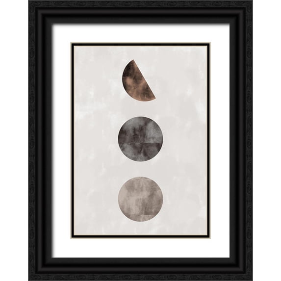 1x Studio II 24x32 Black Ornate Wood Framed with Double Matting Museum Art Print Titled - geo_3 amigos_002_brown