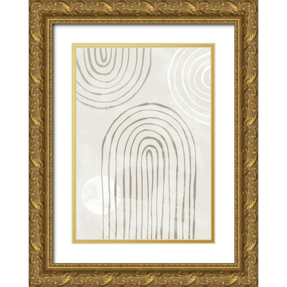 1x Studio II 24x32 Gold Ornate Wood Framed with Double Matting Museum Art Print Titled - Arch_byhand_008