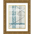 thumbnail image 1 of 1x Studio II 24x32 Gold Ornate Wood Framed with Double Matting Museum Art Print Titled - Messy Lines, 1 of 4