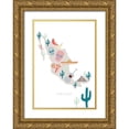 thumbnail image 1 of 1x Studio II 24x32 Gold Ornate Wood Framed with Double Matting Museum Art Print Titled - Mexico Map No 1, 1 of 4