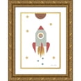 thumbnail image 1 of 1x Studio II 24x32 Gold Ornate Wood Framed with Double Matting Museum Art Print Titled - Solar Rocket, 1 of 4