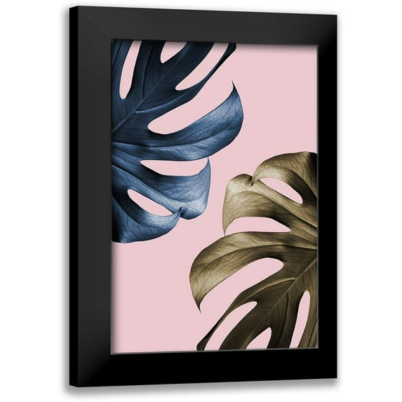1x Studio III 11x14 Black Modern Framed Museum Art Print Titled - Monstera Pink 11