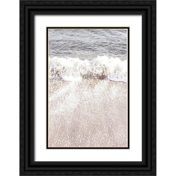 1x Studio III 13x18 Black Ornate Wood Framed with Double Matting Museum Art Print Titled - Beach_005