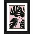 thumbnail image 1 of 1x Studio III 13x18 Black Ornate Wood Framed with Double Matting Museum Art Print Titled - Monstera Pink No 01, 1 of 4