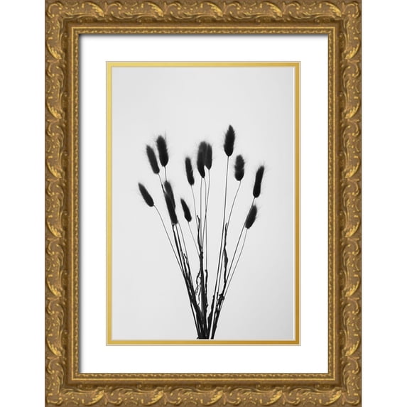 1x Studio III 13x18 Gold Ornate Wood Framed with Double Matting Museum Art Print Titled - Bunny Grass No 2