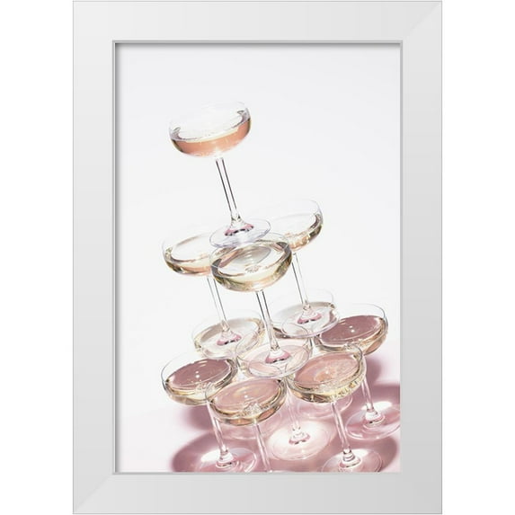 1x Studio III 13x18 White Modern Wood Framed Museum Art Print Titled - Champagne tower_1