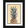 thumbnail image 1 of 1x Studio III 17x24 Black Ornate Wood Framed with Double Matting Museum Art Print Titled - Pineapple Yellow 02, 1 of 4