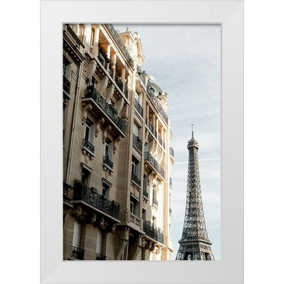 1x Studio III 17x24 White Modern Wood Framed Museum Art Print Titled - Eiffel Tower - Tour Eiffel