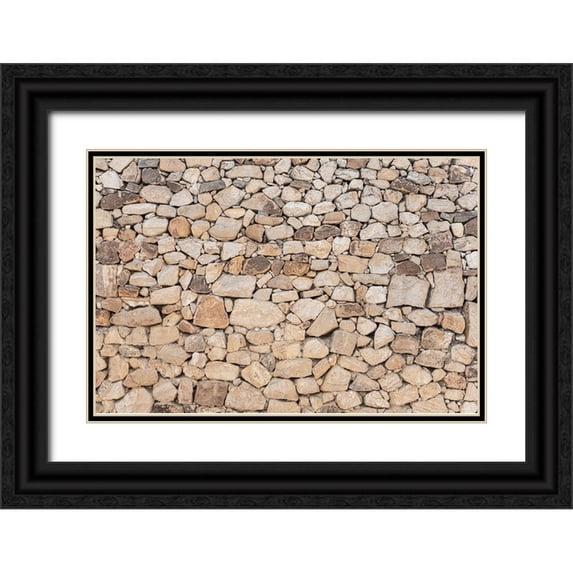 1x Studio III 18x13 Black Ornate Wood Framed with Double Matting Museum Art Print Titled - Texture 63