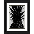 thumbnail image 1 of 1x Studio III 23x32 Black Ornate Wood Framed with Double Matting Museum Art Print Titled - Pineapple bw, 1 of 4