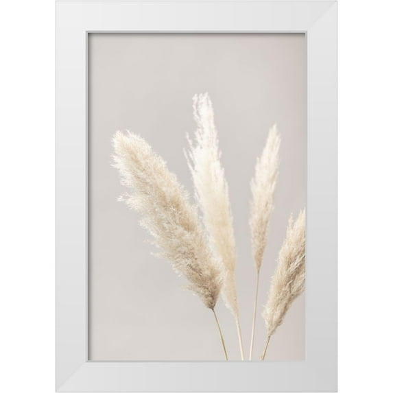 1x Studio III 23x32 White Modern Wood Framed Museum Art Print Titled - Pampas Grass Grey 06