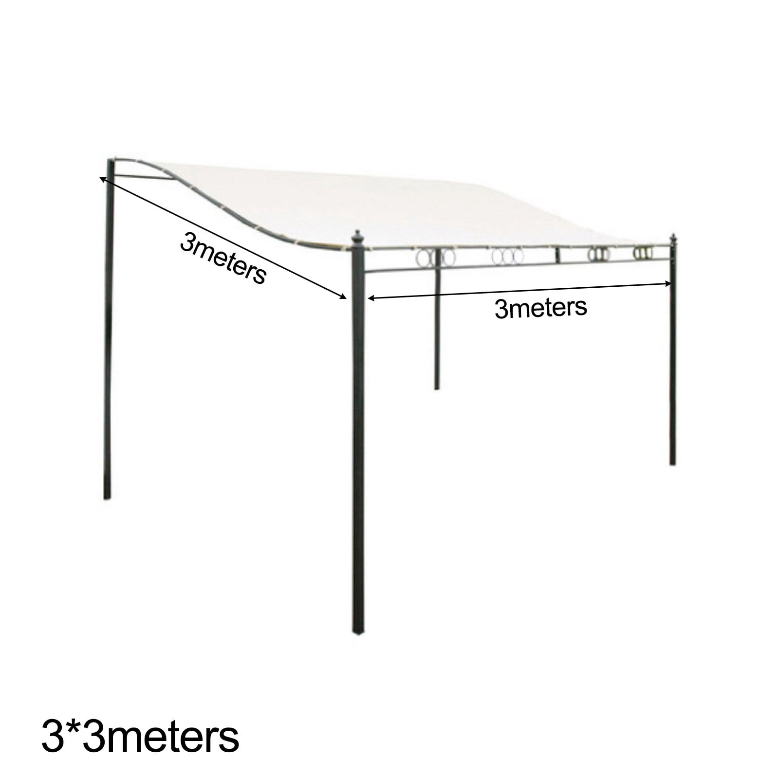 1x Sun Shelter Sunshade Protection Shade Sail Awning Camping Shade Cloth Canopy 300D Fabric Outdoor Waterproof Canvas-Tent
