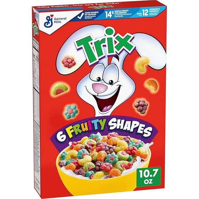 M&D LLC, Trix Breakfast Cereal, 6 Fruity Shapes, Made with Whole