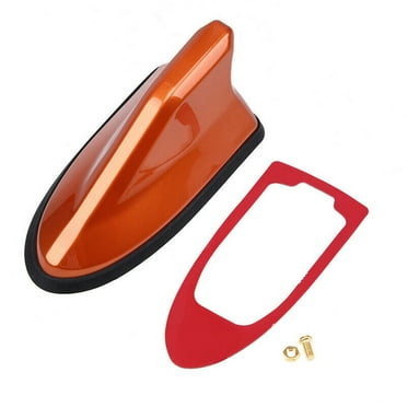 1x Universal Car Antenna Cover Waterproof AM/FM Strong Signal Aerial 163x78x66mm Orange For Most Car External Accessories