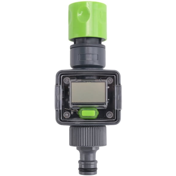 Digital Water Flow Meter IPX6 Outdoor Garden Hose Water Calculate Consumption Water Flow Rate 3/4inch Thread Connectors