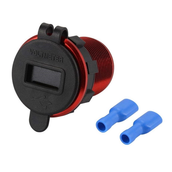1x Waterproof Dual USB 5V 4.2A Phone Charger Car Boat Voltmeter Red LED Display