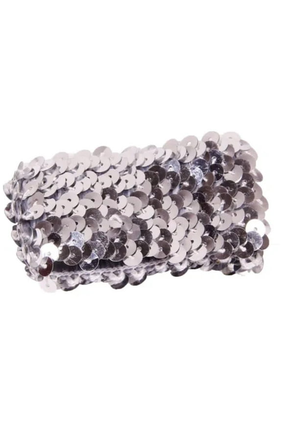 1x Women Bling Sequin Wristband Elastic Bracelet Stage Hand Wrist Strap Jewelry