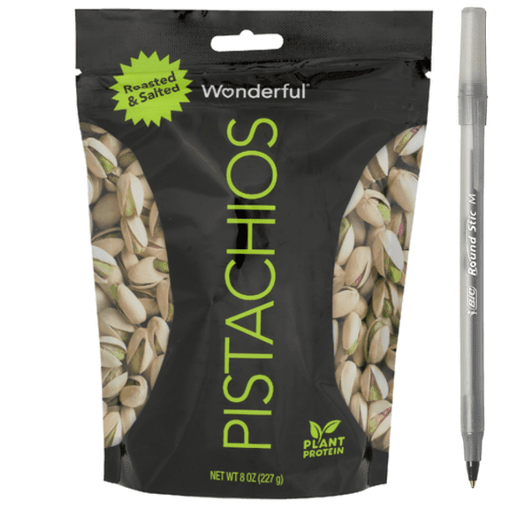 1x Wonderful Roasted & Salted In Shell Pistachios with pan