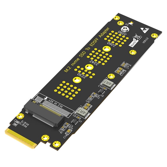 1x nvme SSD to EDSFF Adapter 1x Screw Driver 2x M2 screw 1x standoff-Black