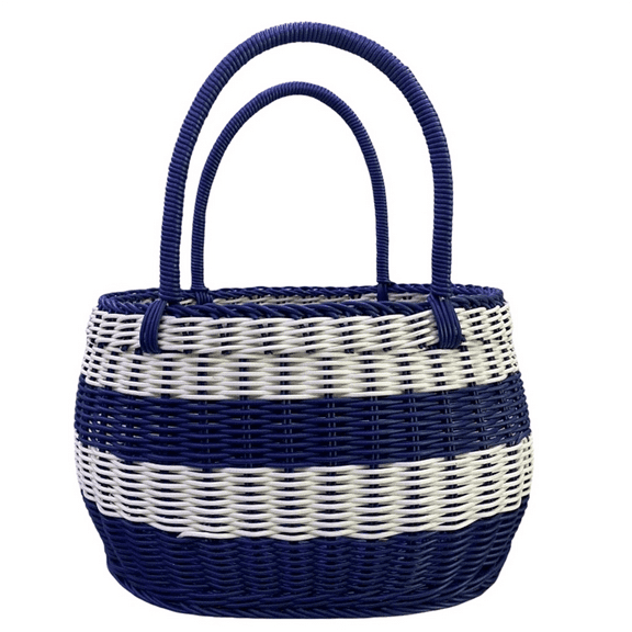 1x picnic basket-Blue & White